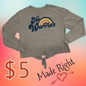 $5 Add ON ITEM NWT Made right cropped long sleeve no worries